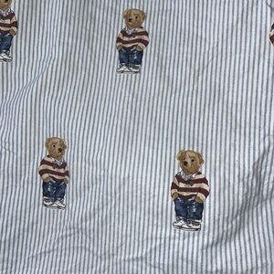 Polo Bear Ralph Lauren Teddy Bear EXTRA DEEP FULL FITTED 76x54x15 Striped Sheet